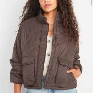 Packable Oversized Water-Resistant Quilted Jacket for Women